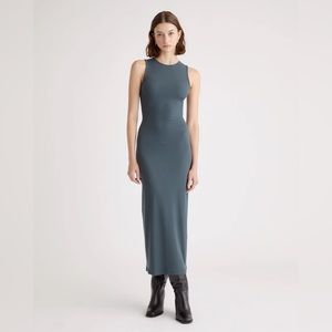 Quince Tencel Rib Tank Knit Midi Dress